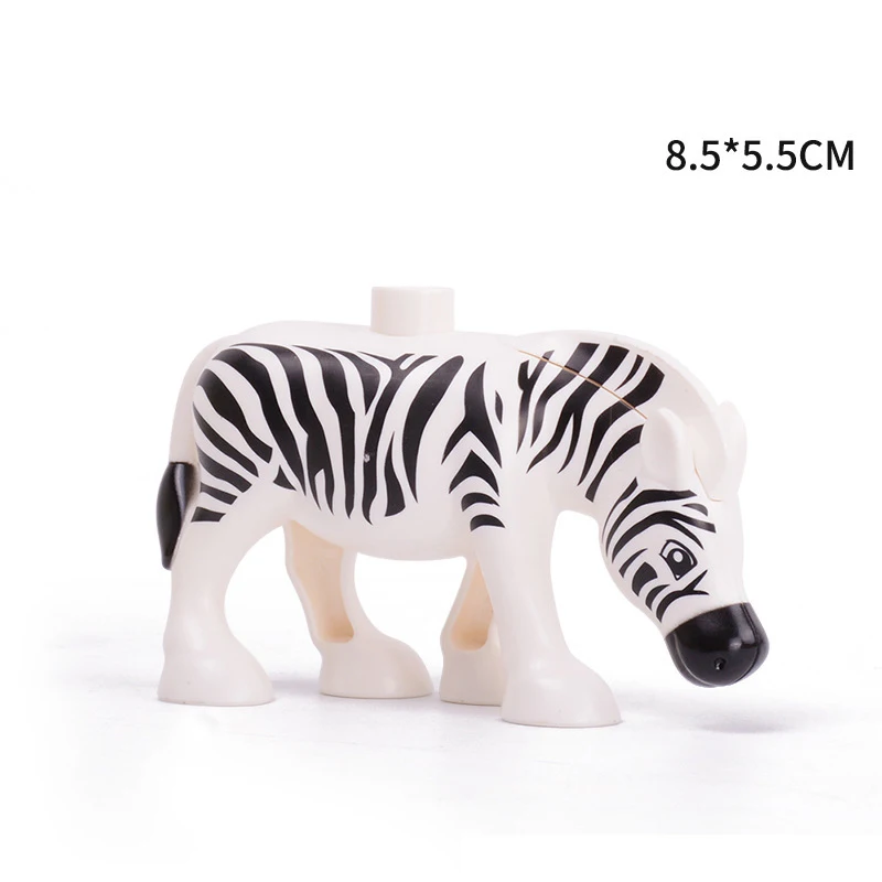 Animal Farm Series Dinosaur Tiger Lion Cat Dog Horse Deer Big Size Building Blocks Compatible with Zoo Bricks Educational Toys