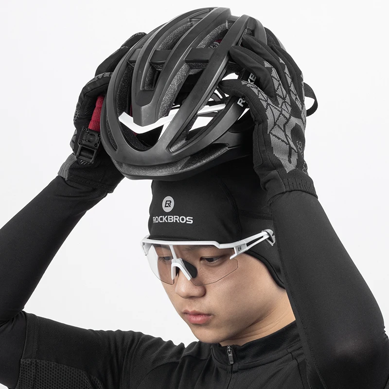 ROCKBROS Berretti da ciclismo Antivento Pile termico MTB Berretto da bicicletta Sci Equitazione Cappello da motociclista Inverno Bandana Ciclismo Fascia per capelli