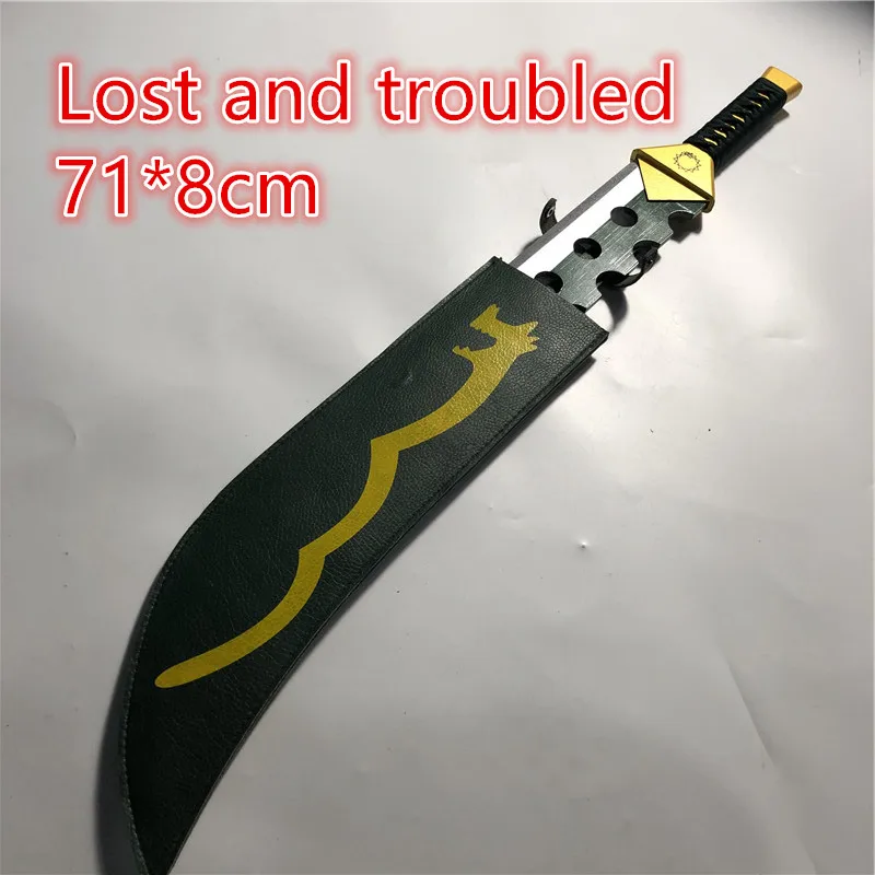 A Espada de Melodas Faca, Perdido e Perturbado Cosplay Prop, Arma Props, 71*8cm