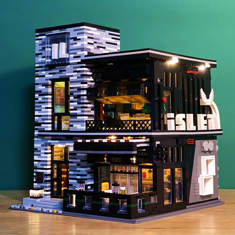 

MOC-53084 Street View Series Pub Restaurant Modular 'ISLET' Building Blocks Bricks Idea 3D Model Club Toys For Boy Gifts 86005