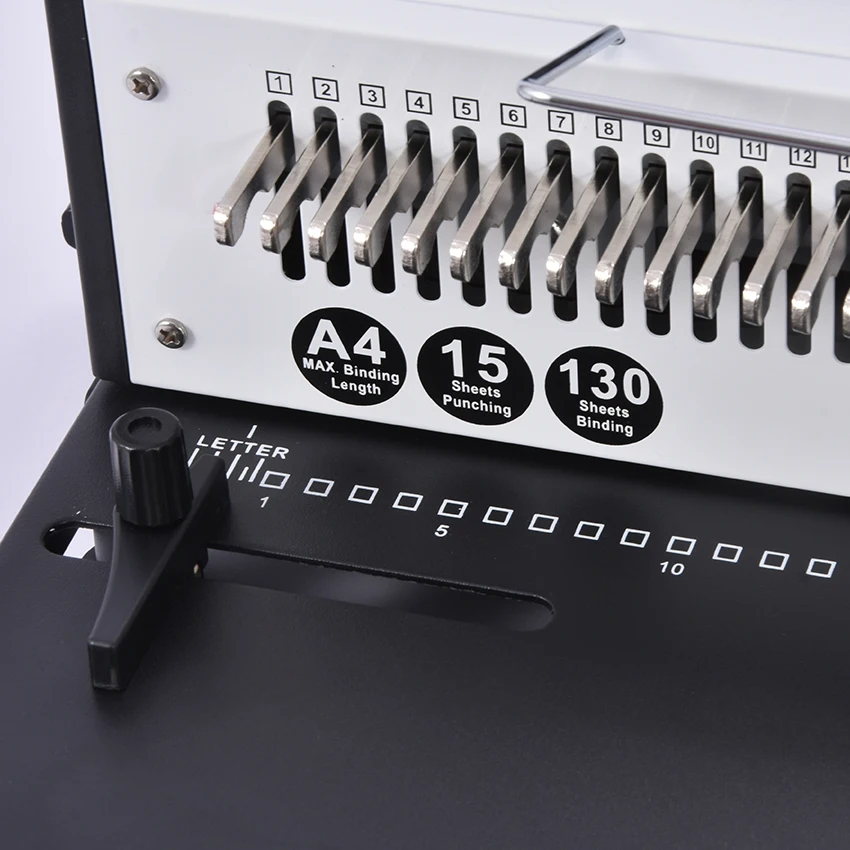 TD-1500B34 Manual Spiral Wire Binding Machine Metal 34 Punching Hole Square 4*4mm Photo Album A4 Paper Binder Puncher Machine