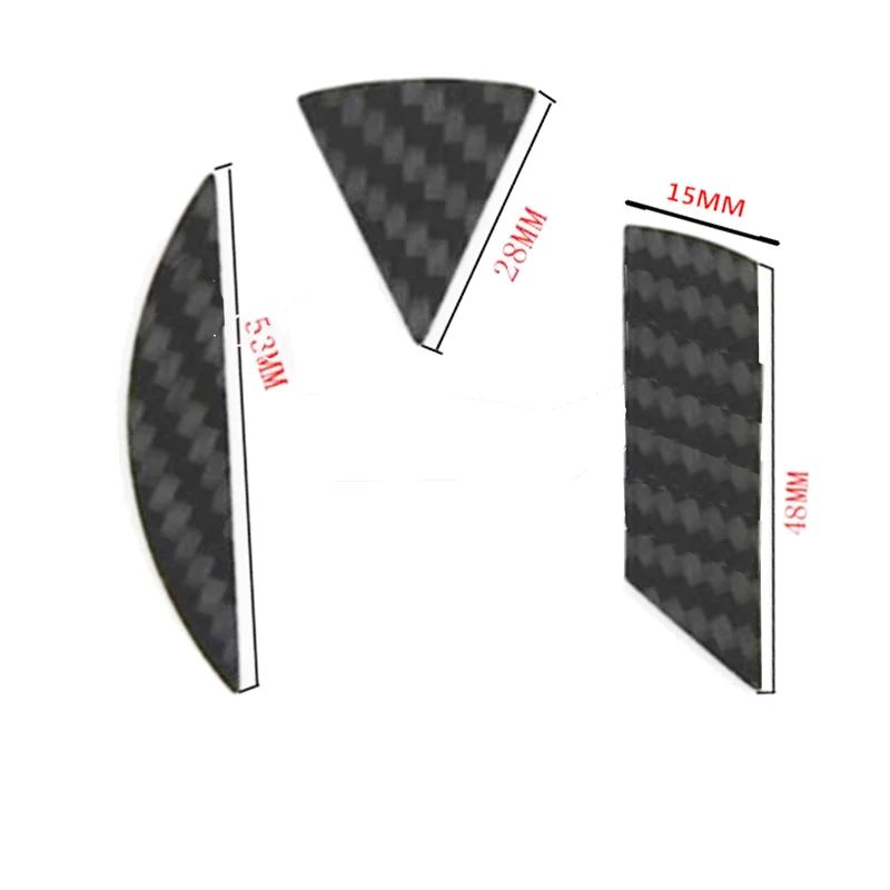 Car Styling Rear Badge Grooves Decal for GOLF 5 6 7 GTI R20 POLO CC Beetle Magotan Passat Shiny Genuine Carbon Fiber Stickers