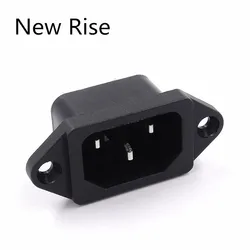 5Pcs AC Power Socket 250V 10A 3 pins Male Plug Panel Power Charging Outlet AC-04 Connector