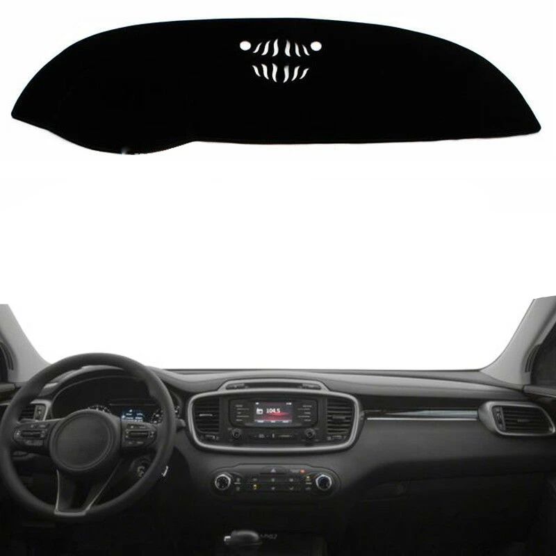 

For Kia Sorento 2015-2018 Anti-UV Black Front Dashboard Cover Carpet Car Dash Board Heat Proof Mat Sun Shield Pad Shade Strip