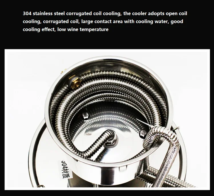 304 Inox Gia Đình 12L Rượu Pha Máy Lên Men Hấp Rượu Hydrosol Nguyên Chất Ủ Nồi