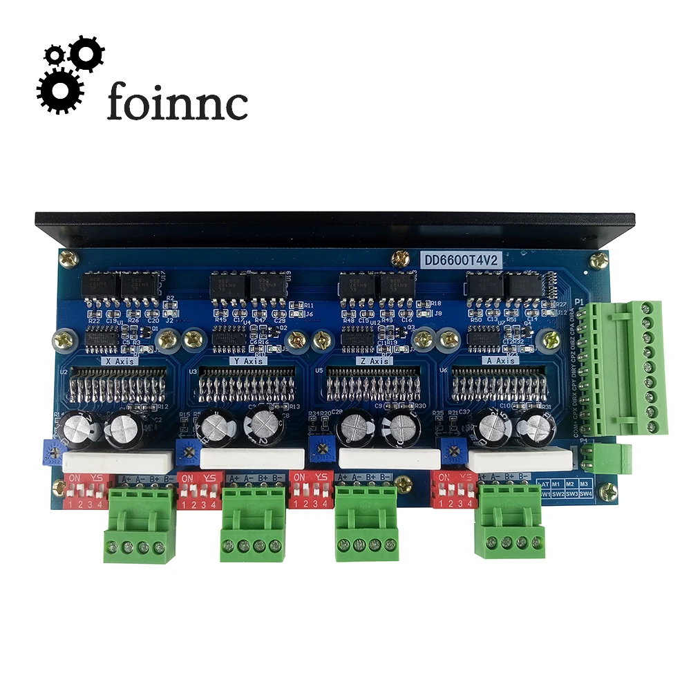 

New 4-Axis stepper motor 2-phase stepper motor driver drives 4A 16 subdivision TB6600 DD6600T4V2