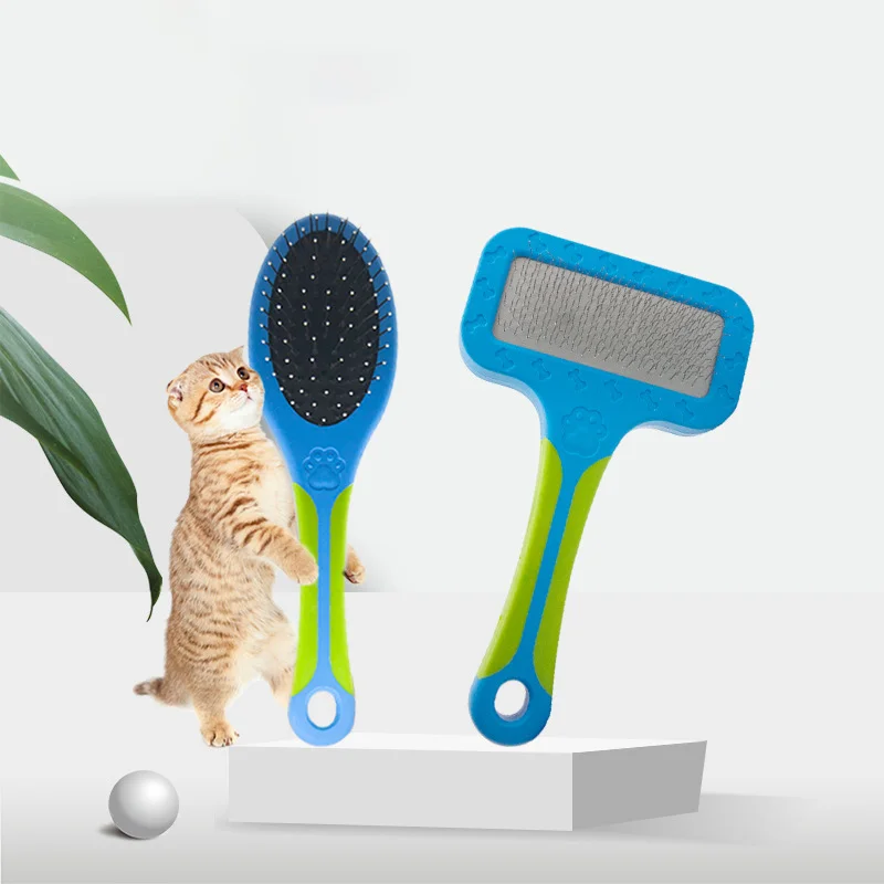 Pet Brush Double Sided Steel Pets Hair Removal Comb For Dogs Cats Anti-slip Grooming Tools Pet Products