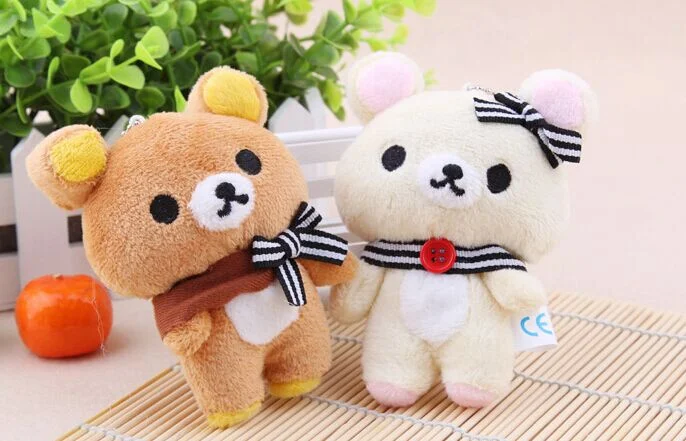 Plush Stuffed Toy Soft Bear 11cm Lover Bear Figure Doll Bag Pendant Charm Toy