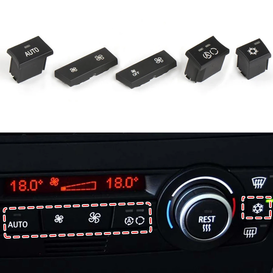 

Air conditioning Button Air Circulation Button Heater Climate Control Fan Volume For BMW E87 E84 F25 E90 E91 E92 E93