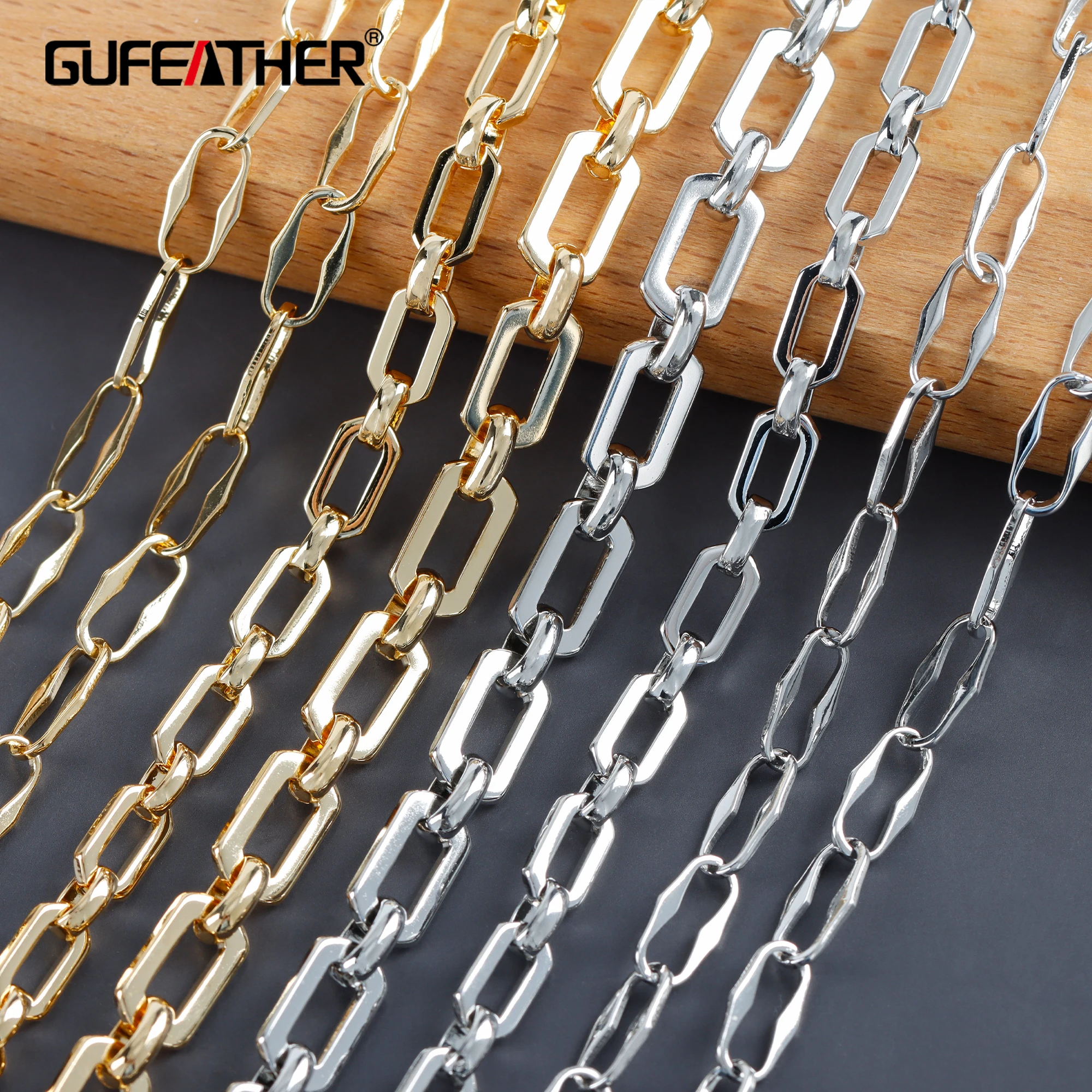 

GUFEATHER C77,diy chain,18k gold plated,copper metal,rhodium plated,jewelry finding,jewelry making,diy bracelet necklace,1m/lot