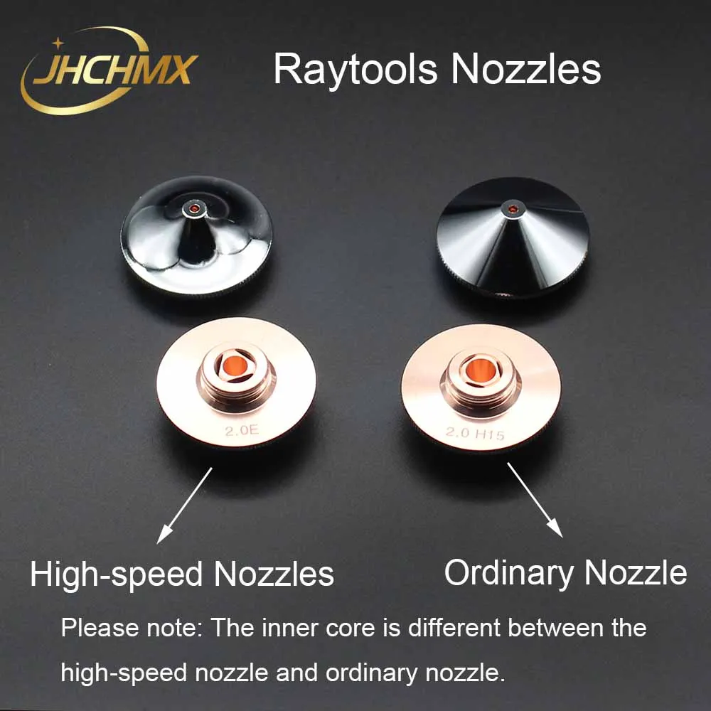 JHCHMX Raytool szybkie dysze laserowe szpiczaste dysze do ust pojedyncze chromowane dwuwarstwowe Dia.32 H15 M14 kaliber 1.0E-4.0E