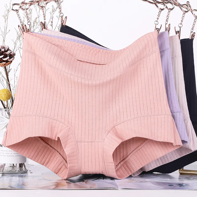 4Pcs/lot New Arrival Soft Intimates Women  Boxer High Waist  Ladies Panties Mother Cotton Plus Size 6XL  Women Underwears Shorts