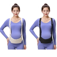 Maternity Support Belt with Shoulder Straps Adjustable Pregnant Belly Band Back Support for Pelvic Pressure Relieving