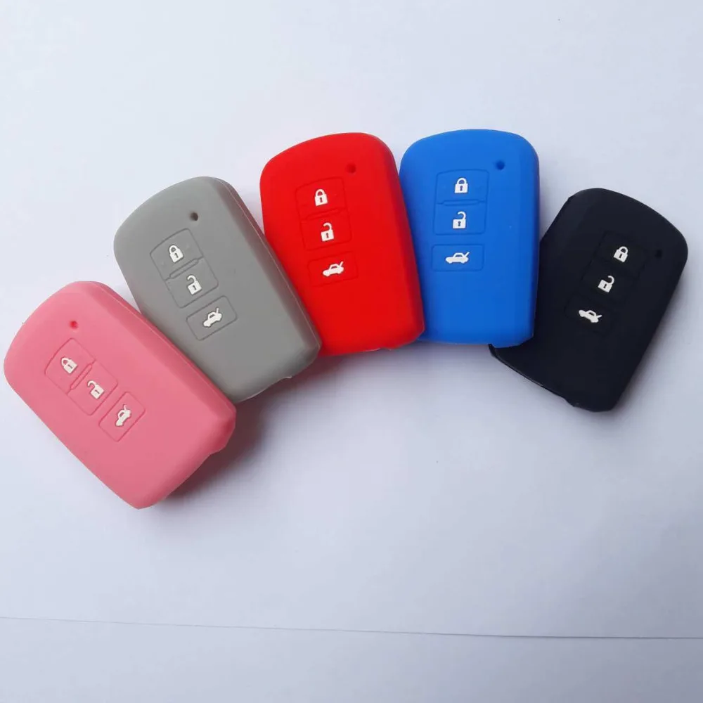 Silicon Car Key Cover For Toyota Altis RAV4 Highlander Land Cruiser Camry Harrier Avalon Prado FOB Shell Protect