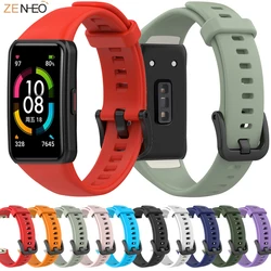 Silicone Strap For Huawei Band 6 /6 Pro Strap Smart Watch Adjustable Wristband Replacement Correa Bracelet Honor Band 6 Strap