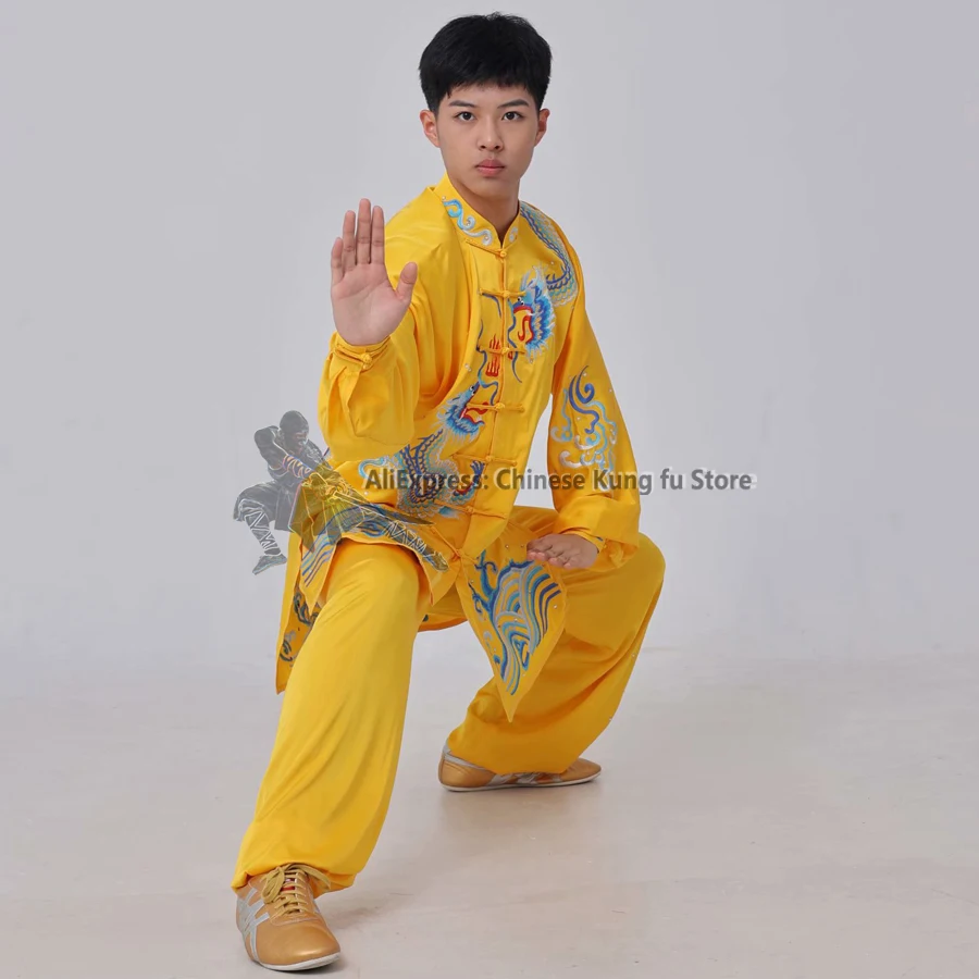 Beautiful Embroidery Tai Chi Uniform Martial arts Chinese Kung fu Suit Wing Chun Wushu Jacket Pants Need Your Measurements