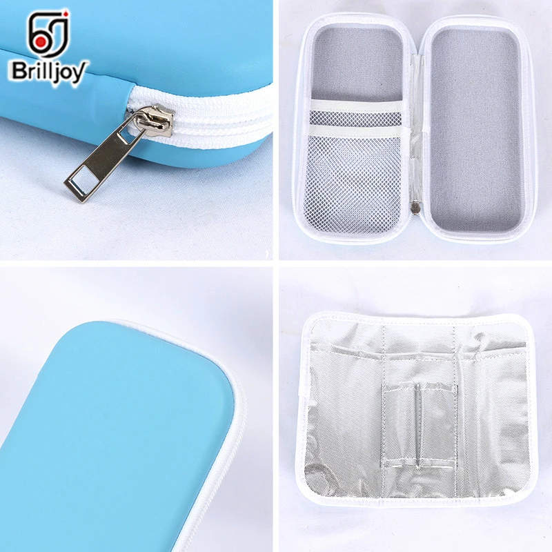 Portátil Isolado Insulin Cooler Bag, Caso De Viagem Diabético, Cooler Box, Folha De Alumínio, Saco De Gelo, Brilljoy, Novo