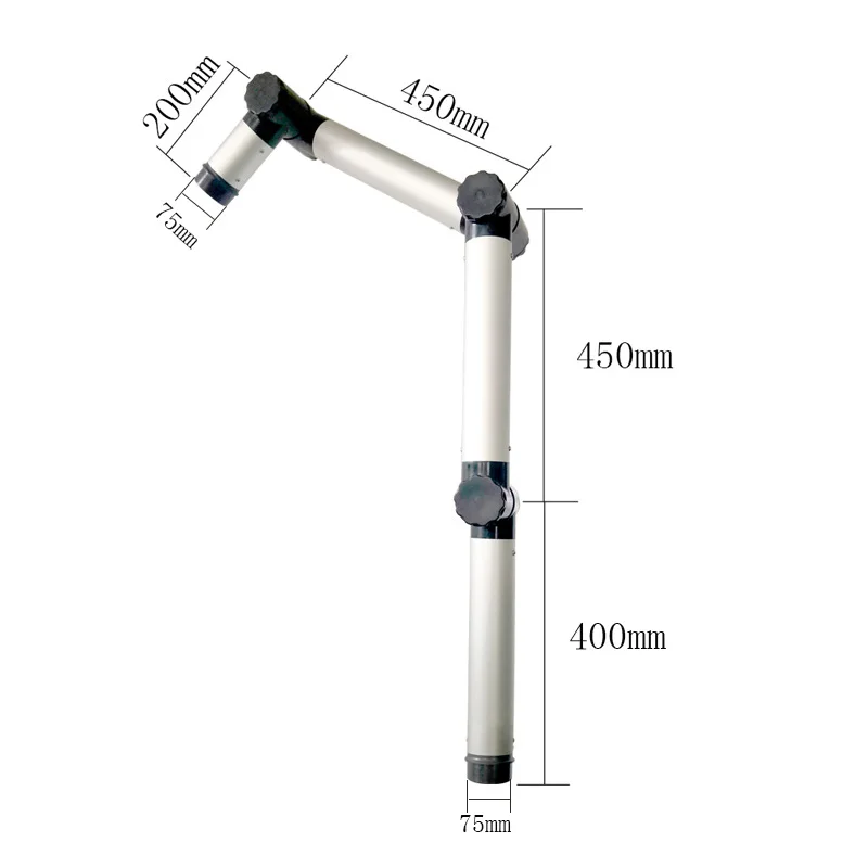 

Flexible Smoke Exhaust Ventilator Pipe for Industry Laboratory Aluminum Fume Arm Square / Round Hood