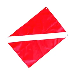 MagiDeal Heavy Duty Performance Red & White Polyester Diver Down Flag Scuba Diving Flag Kayak Boat Flag Safety Signal 50x35 cm