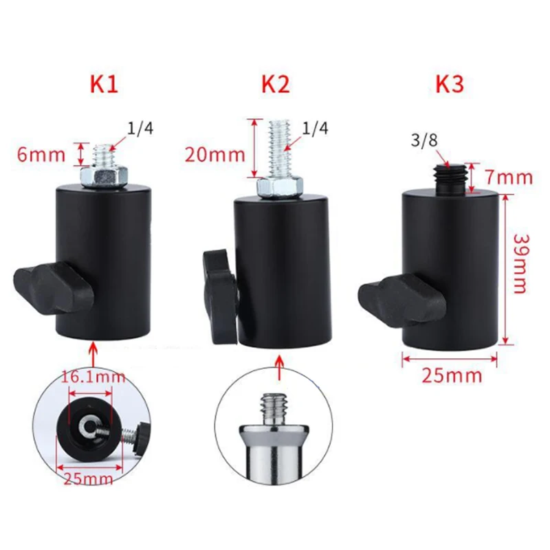 

10pcs camera lamp holder led flash 1/4 or 3/8 photography lamp holder adapter tripod conversion Photographic accessories