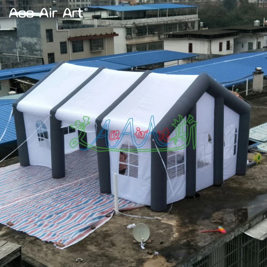 High Quality Stock Large Inflatable Wedding Tent With Gray Pillar For Outdoor Party/Exhibitions /Camping Made By Ace Air Art