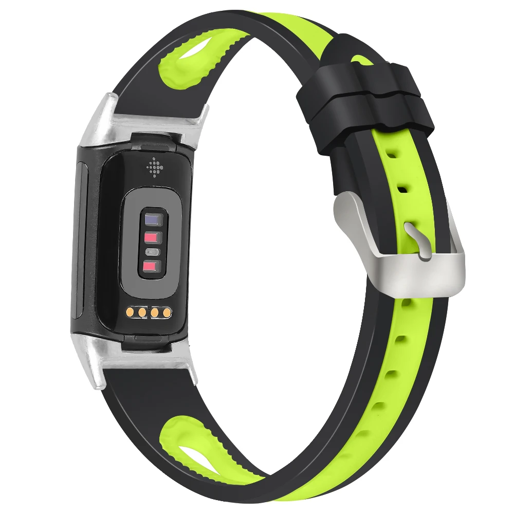 For Fitbit charge 6 5 strap silicone Wrist band Breathable Double color smart watch band for fitbit charge 5 6 bracelet correa - view 5