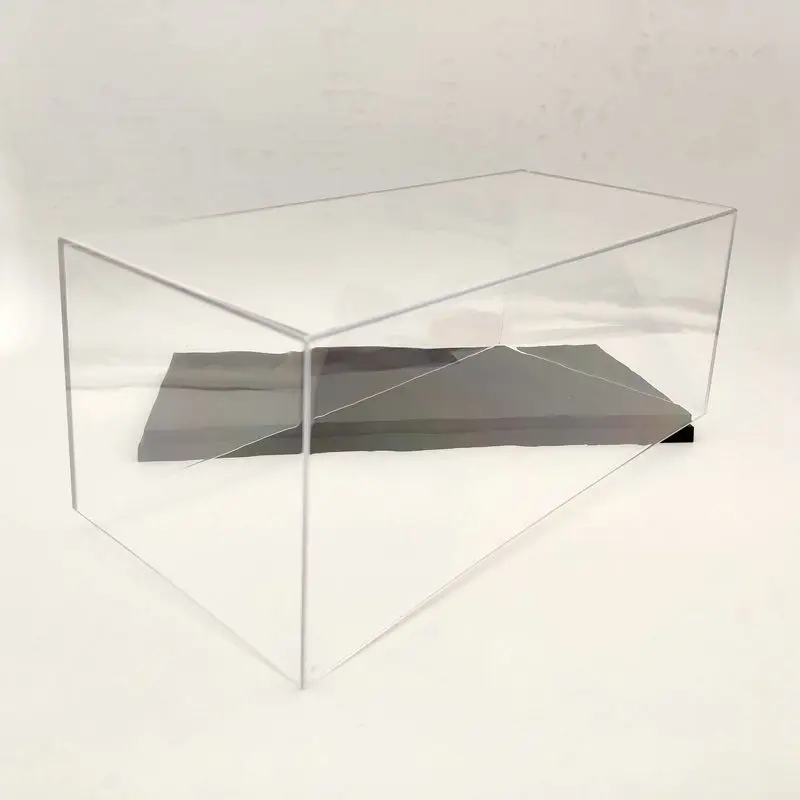 34cm Acrylic Case Display Box Transparent Dustproof with Black Base 1/18 Scale Car Models Toys Gifts