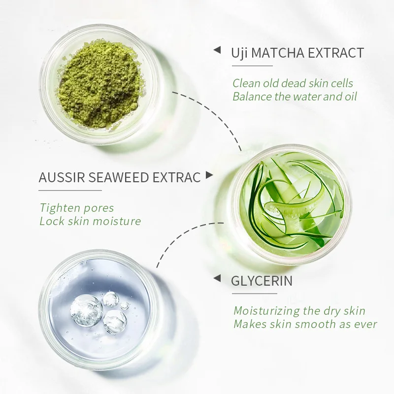 LAIKOU Matcha Esfoliante Peeling Gel Esfoliante Facial Hidratante Nutritivo Reparação Esfoliantes Creme Facial Beleza Cuidados com a Pele