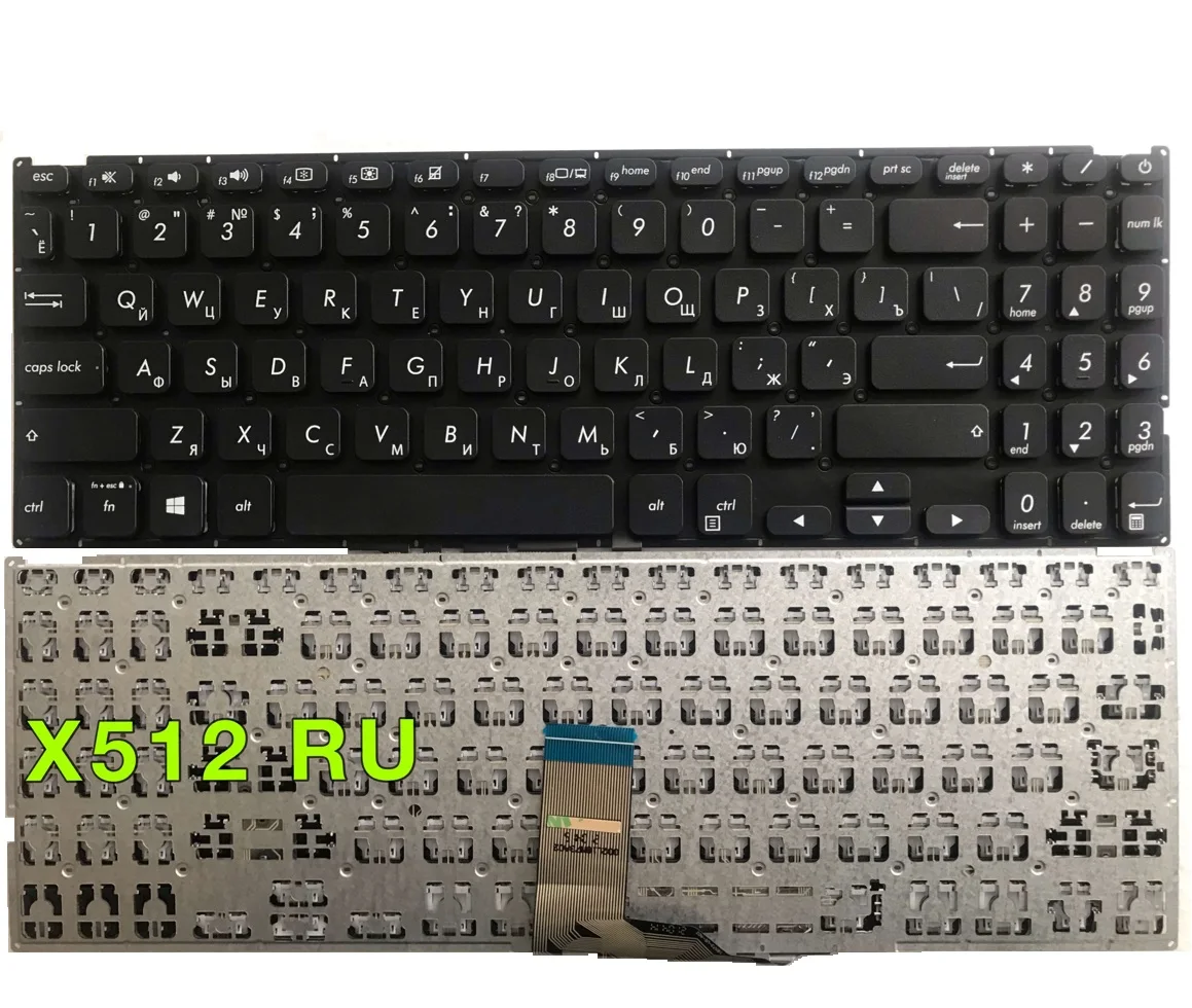 Russia English New For Asus S15 FL8700 FL8700FB F512 F512DA F512FA F512UA F512UB Laptop Keyboard US Black