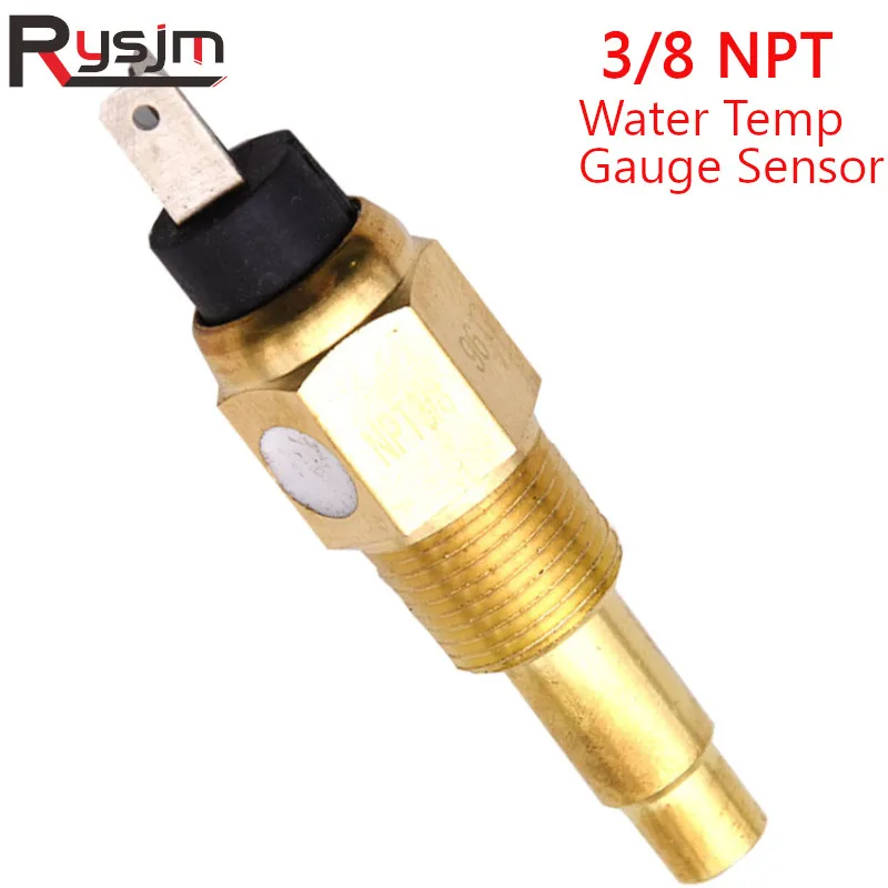 3/8 NPT Car Boat Water Temperature Gauge Sensor Sender Range 40 ~120 Celsius Temp Meter Gauge sensor fit Boat truck motorcycle