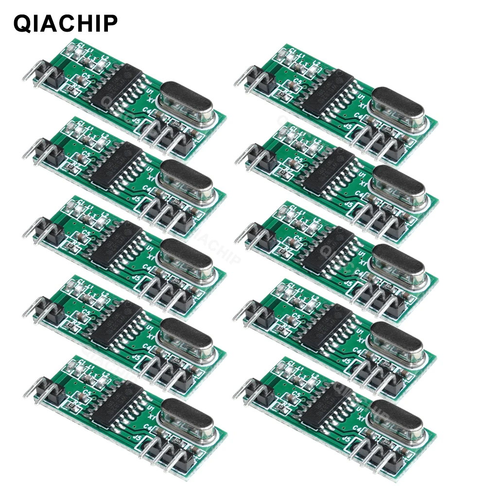 10PCS  433 MHz Universal RF Receiver Module Superheterodyne UHF ASK/OOK Demodulation Wireless 433.92Mhz Remote Switch