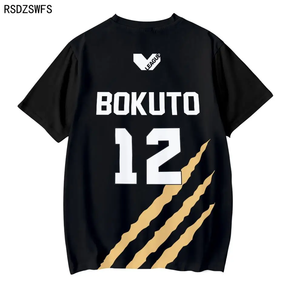 Haikyuu MSBY Black Jackal 3D Summer T-shirt Cartoon Tees O-neck Fashion Short Sleeve Piece Cartoon Casual Anime Women/men/kids