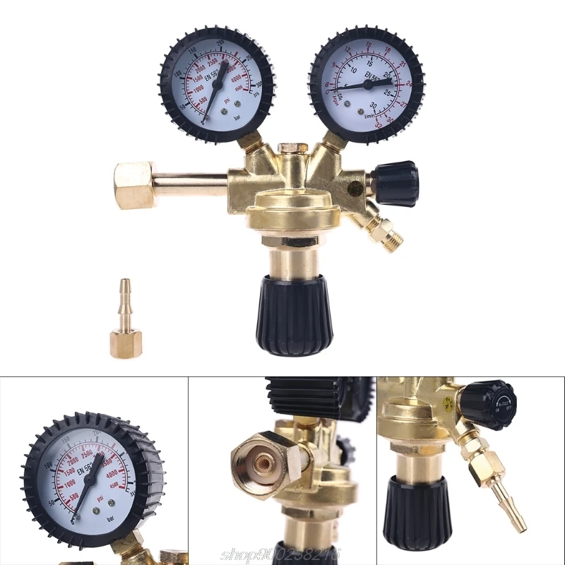 Regulador de Nitrogênio com 04500 Psi Pressão Entrega Equipamentos Latão Entrada Saída Manômetros de Conexão Pressão M05 21 Dropship