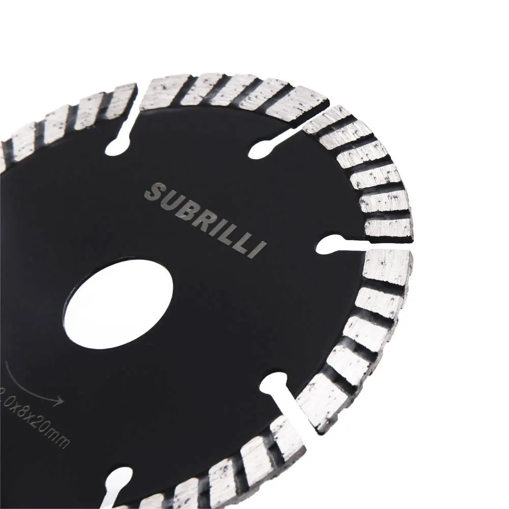 Lâmina turbo selada a quente para corte de concreto, tijolo e mármore, 4 polegadas, segmentado, corte de granito