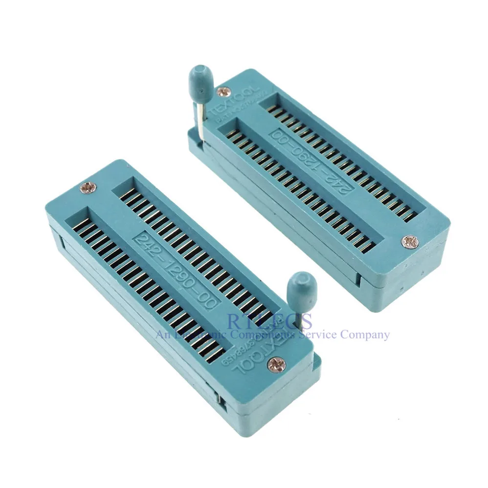 Test Tool IC DIP ZIF ZIP Socket 42 Pin Pitch 1.78 mm 1.778 Press-Fit Dual Row Spacing 10.16 mm 0.4\