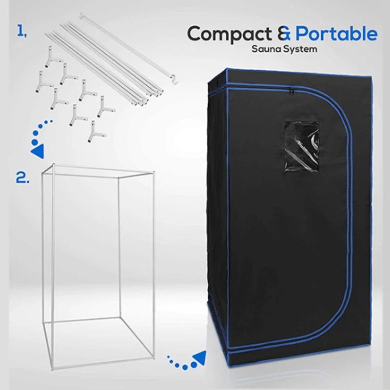Imagem -05 - Full Body Sauna Tent com Tubo de Fold Chair Não Incluir Gerador de Vapor Casa Banho Suporte Apenas Aço Inoxidável