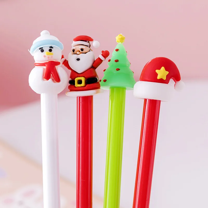 20Pcs/Lot Kawaii Christmas Gel Pen Cute Christmas Tree Reindeer Santa Gift Box 0.5mm Black Neutral Pens School Office Stationary