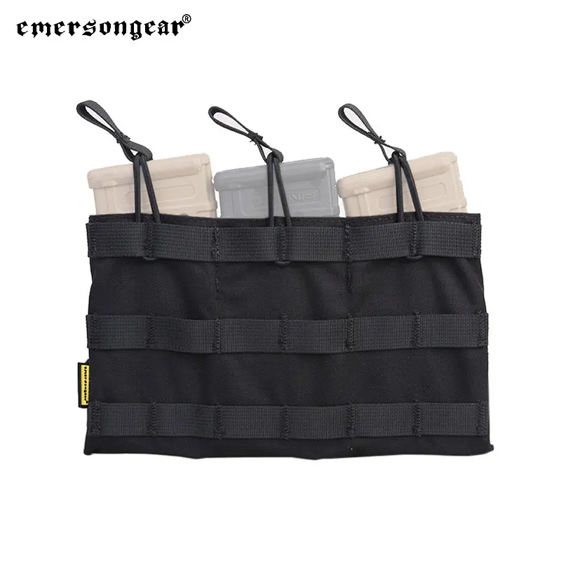 Emersongear 5.56 Triple Open Top Magazine Pouch Mag Bag Panel Jacht Airsoft Training Outdoor Nylon EM6356