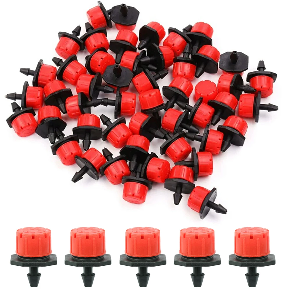 

20-200pcs Dripper Adjustable Nozzle Micro Drip Irrigation System Sprinkler for Garden Greenhouse Plant Flower Watering Tools