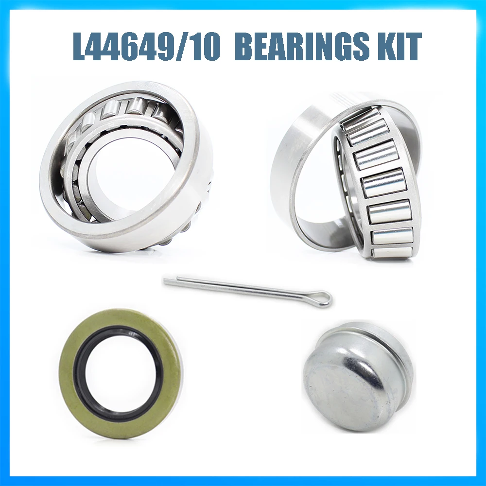 

1Set 1-3/8'' 1-1/16'' Axles Trailer Wheel Hub Bearings Kit, L44649/10 L68149/10,171255TB Seal, Dust Cover and Cotter Pin.