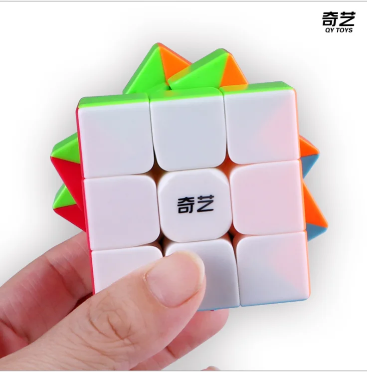 QiYi3x3x3 cubo mágico sin pegatinas rompecabezas de cubos de velocidad profesional juguetes educativos para estudiantes