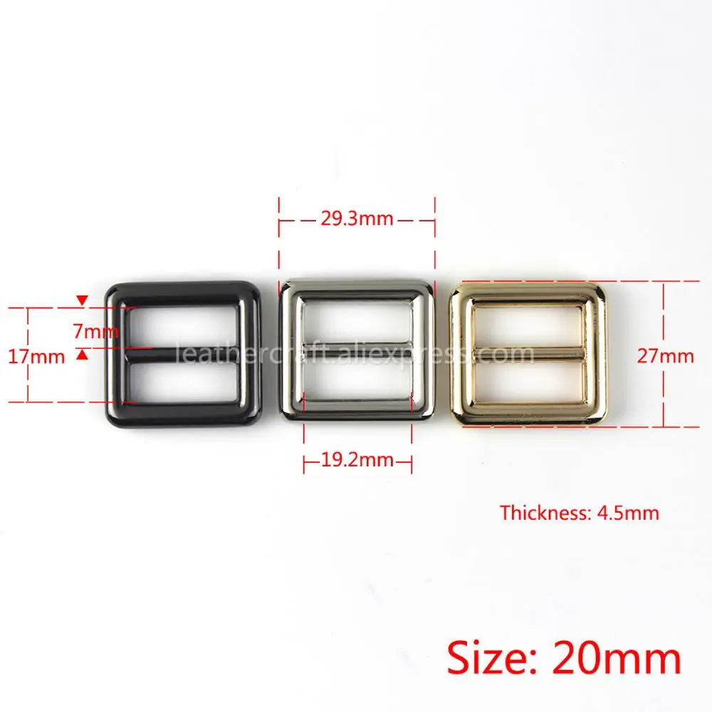 1x Metal Cast Tri-Glide Buckle 3 Bar Adjuster Slider Middle Center Bar Buckle for Leather Craft Bag Backpack Shoulder Strap Belt