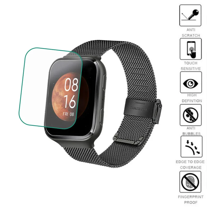 5pcs Soft TPU Clear Protective Film Smartwatch Guard For 70mai Saphir Smart Watch Full Display Screen Protector Cover Protection