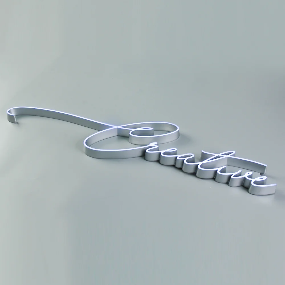 Ultra Dunne Acryl Led Neon Sign Met Programmeerbare Rgb Led 3D Handschrift Letters Gebouwd-Up Bewegwijzering