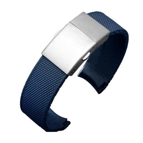 Imagen 2 del producto Correa de reloj de goma de silicona fluorada de alta calidad para Longines hidroconquest L3 Conquest, correa de reloj de buceo deportivo, negro, 21mm, nuevo