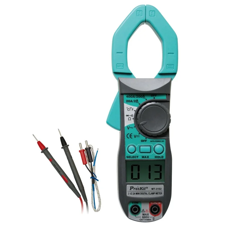 Proskit MT-3102 Clamp Meter Multimeter Current Clamp Meter AC/DC Digital Ammeter Low Voltage Display Data Holding Diode Test