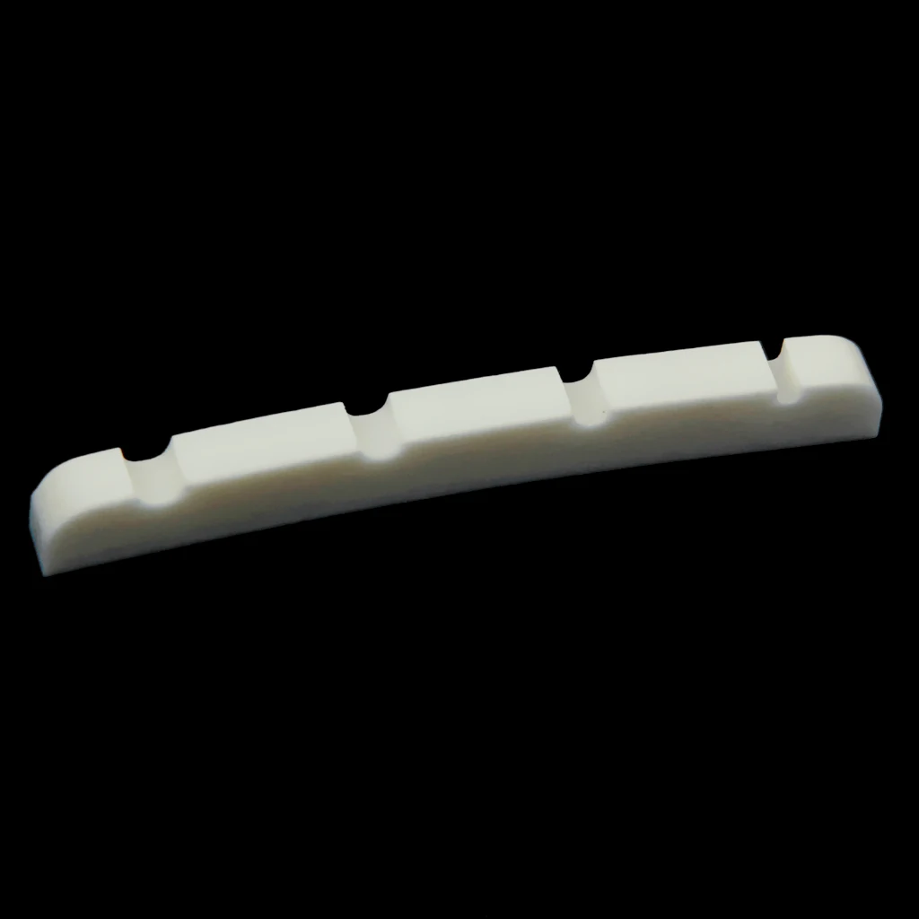 42mm Beige Slotted Curved Buffalo Bone Nut For Fender 4 String Bass Guitars