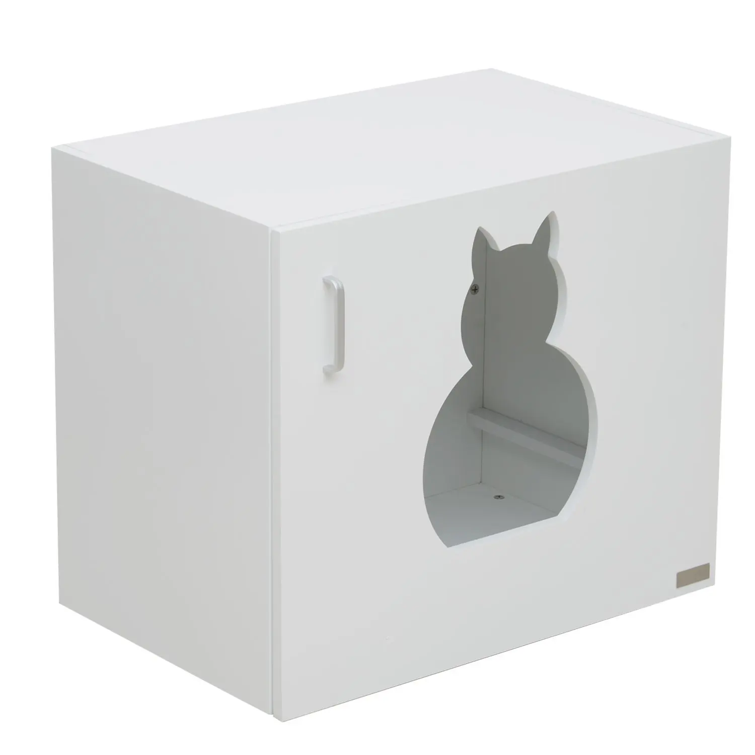 PawHut PawHut Arenero Gatos 63x41x53,5cm Aseo Areneros Gato Mascotas con Puerta Madera