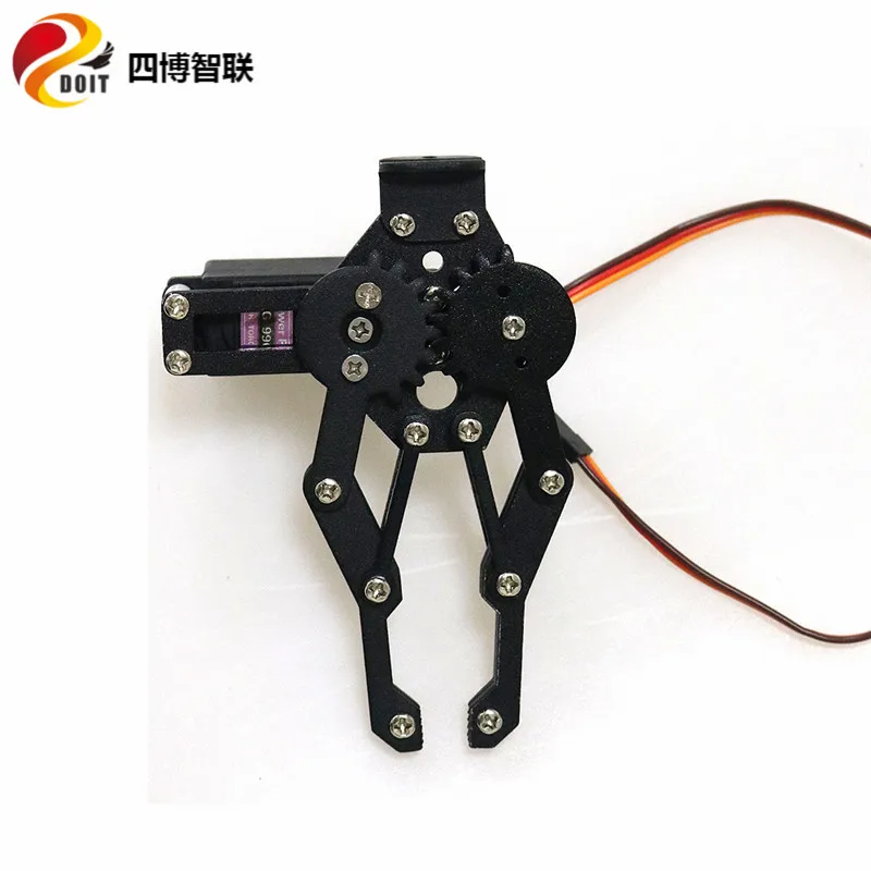 SZDOIT Metal 1DOF Robot Arm Gripper Manipulator Mechanical Claw Industrial Robotic Clamp With High Torque Servo DIY For Arduino