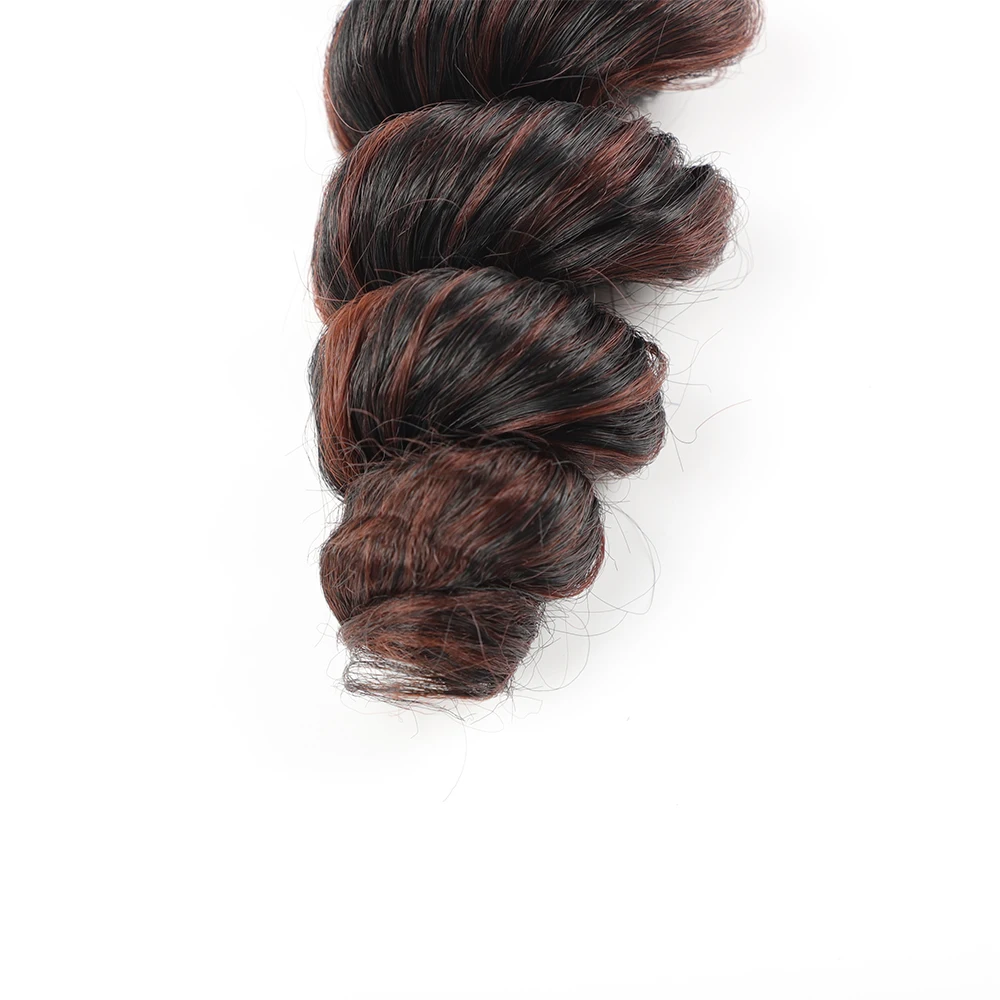 Mechones de pelo sintético Afro para mujer, extensiones de cabello ondulado suelto, tejido sintético largo, rizos africanos